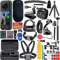 X3 Waterproof 360 Action Camera Bundle - 5.7K HDR Video, 48MP Sensors, includes 64GB Memory Card & Reader (Insta360)