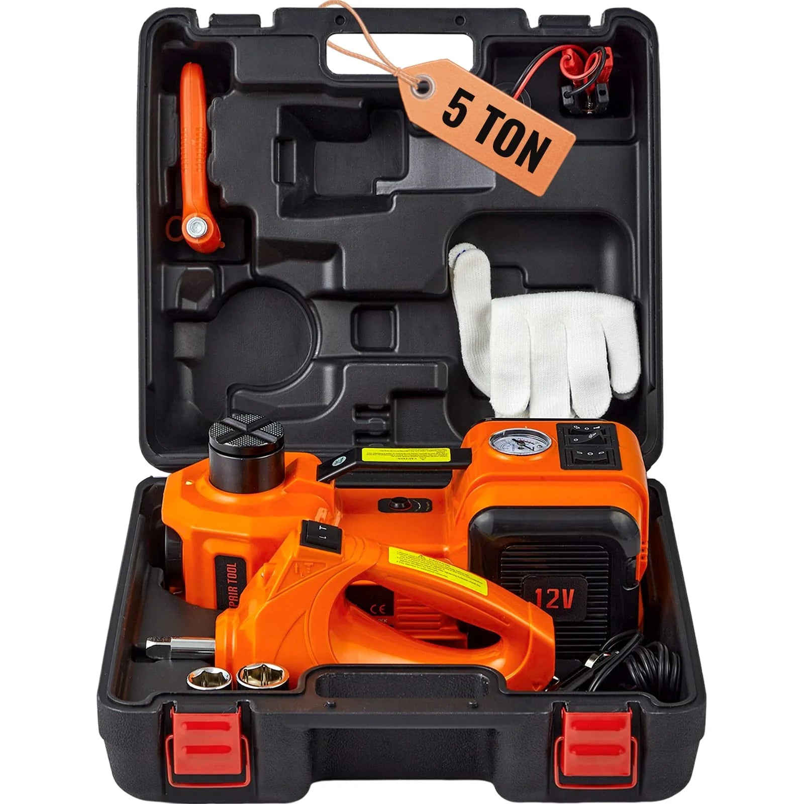 VEVOR 5-Ton Electric Car Jack with Wrench