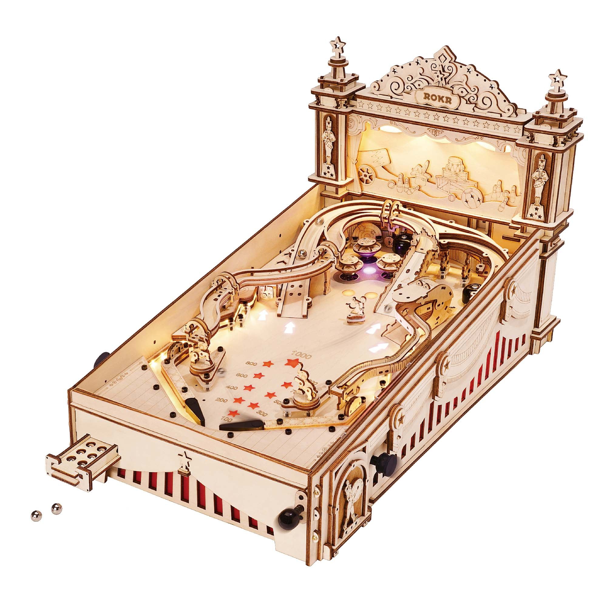 ROKR 3D Pinball Machine Wooden Puzzle