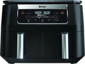 Ninja DZ090 Foodi 6-Quart DualZone Air Fryer, 2-Basket 5-in-1 Cloud Silver