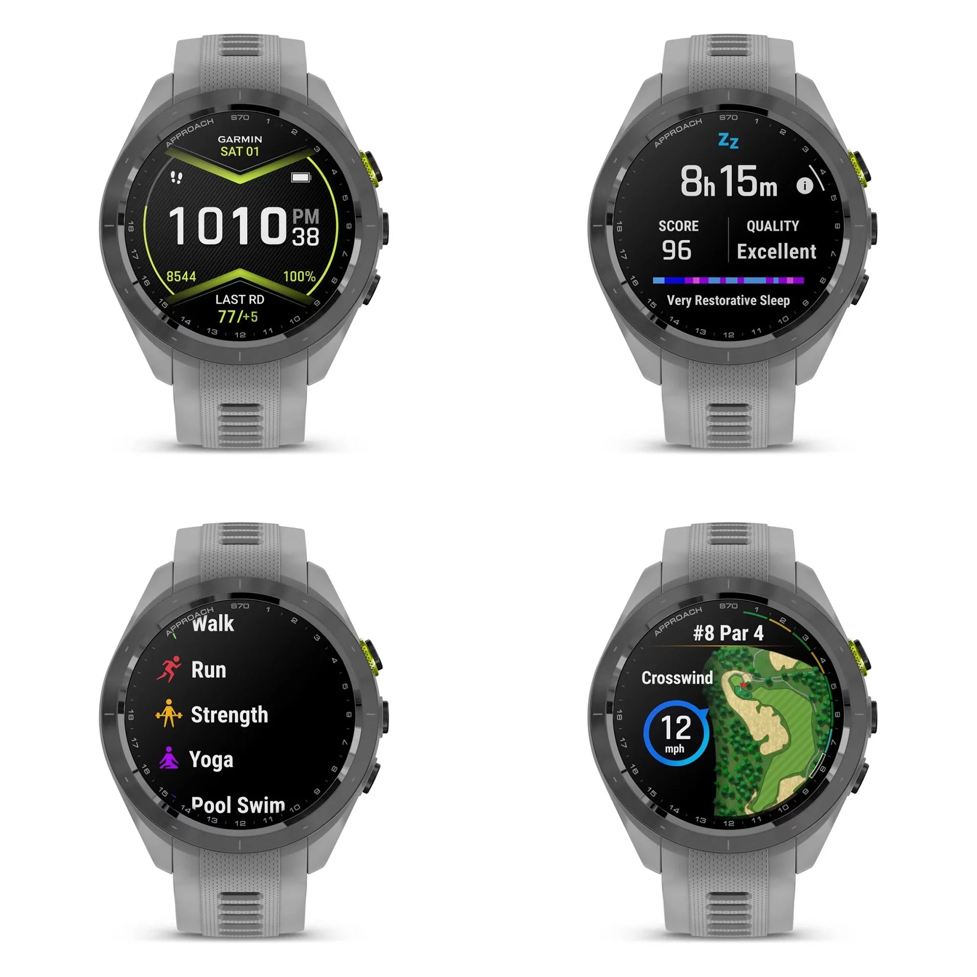 Garmin Approach S70, 42mm Premium GPS Golf Smartwatch with AMOLED Display - Black