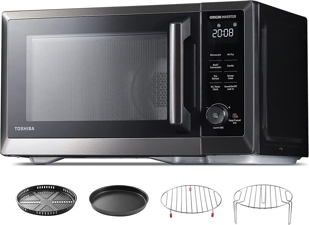 TOSHIBA 7-in-1 Countertop Microwave Oven & Air Fryer Combo, Inverter Convection with Humidity Sensor, 1.0 cu.ft, 1000W