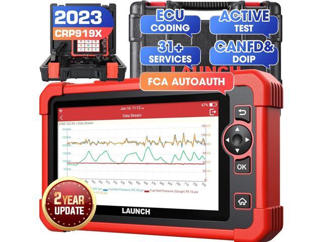 Launch X431 CRP919X OBD2 Scanner: 2023 Bi-Directional Scan Tool with 2-Year Updates, Added TPMS &BST360, ECU Coding, CAN FD/DoIP, All System Diagnostic Scanner with 31 Services, Upgrade of CRP909X