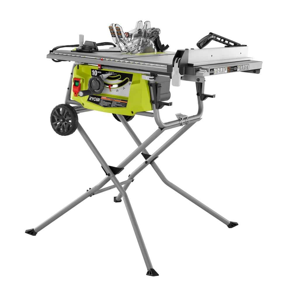 15-Amp 10-inch Portable Table Saw with Stand