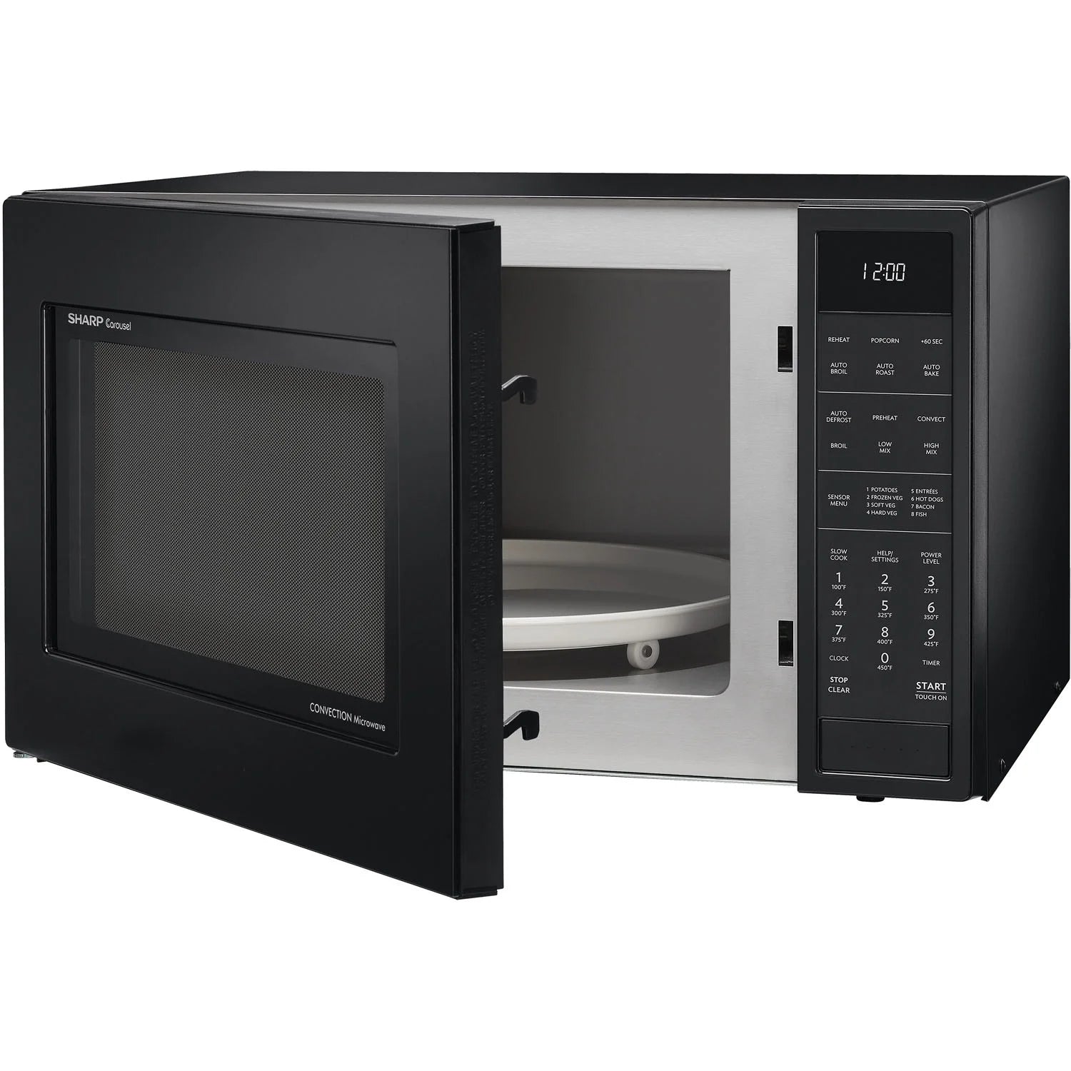 Sharp 1.5 Cu. Ft. 900W Convection Microwave Oven, Black