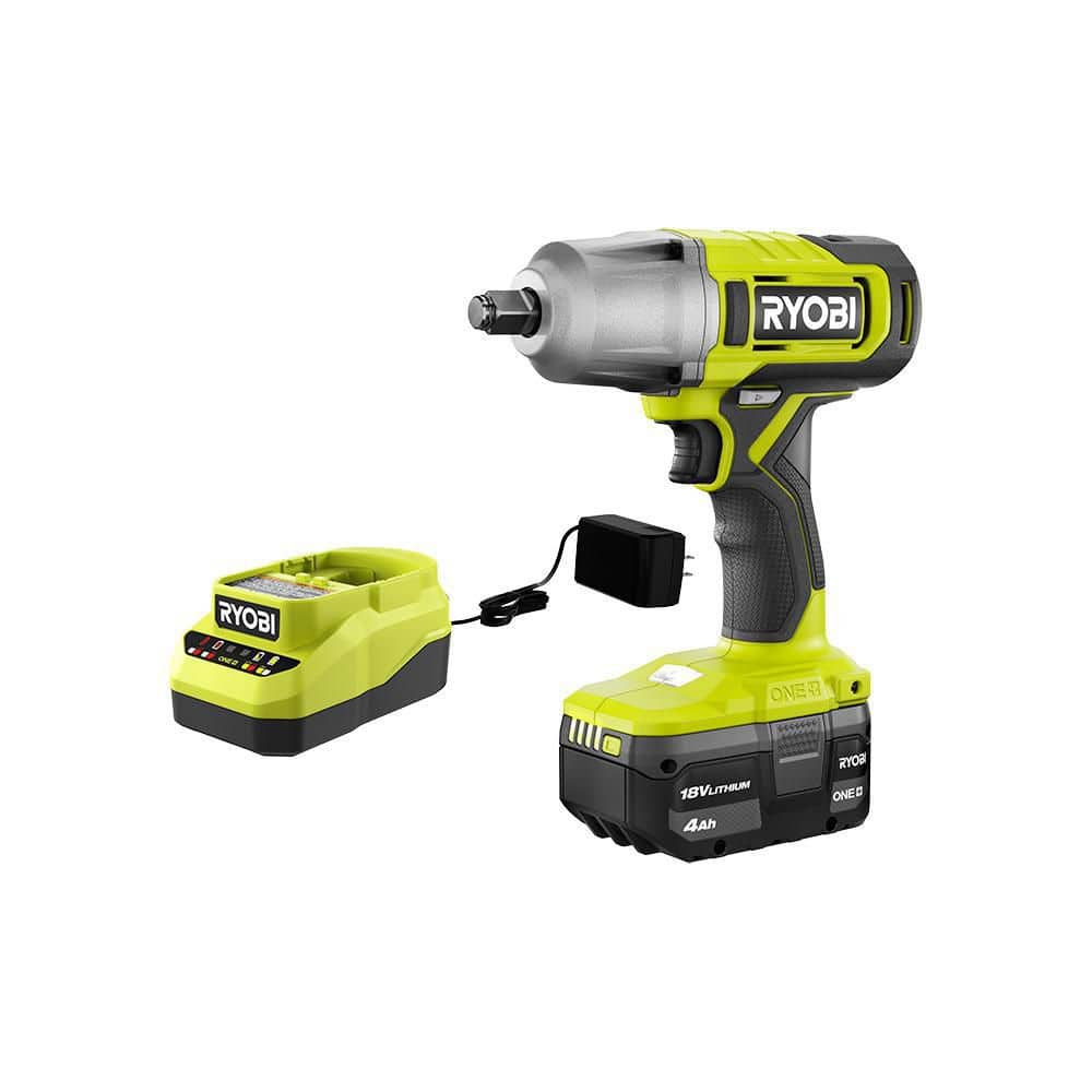 Ryobi 18V Cordless 1/2-inch Impact Wrench Kit