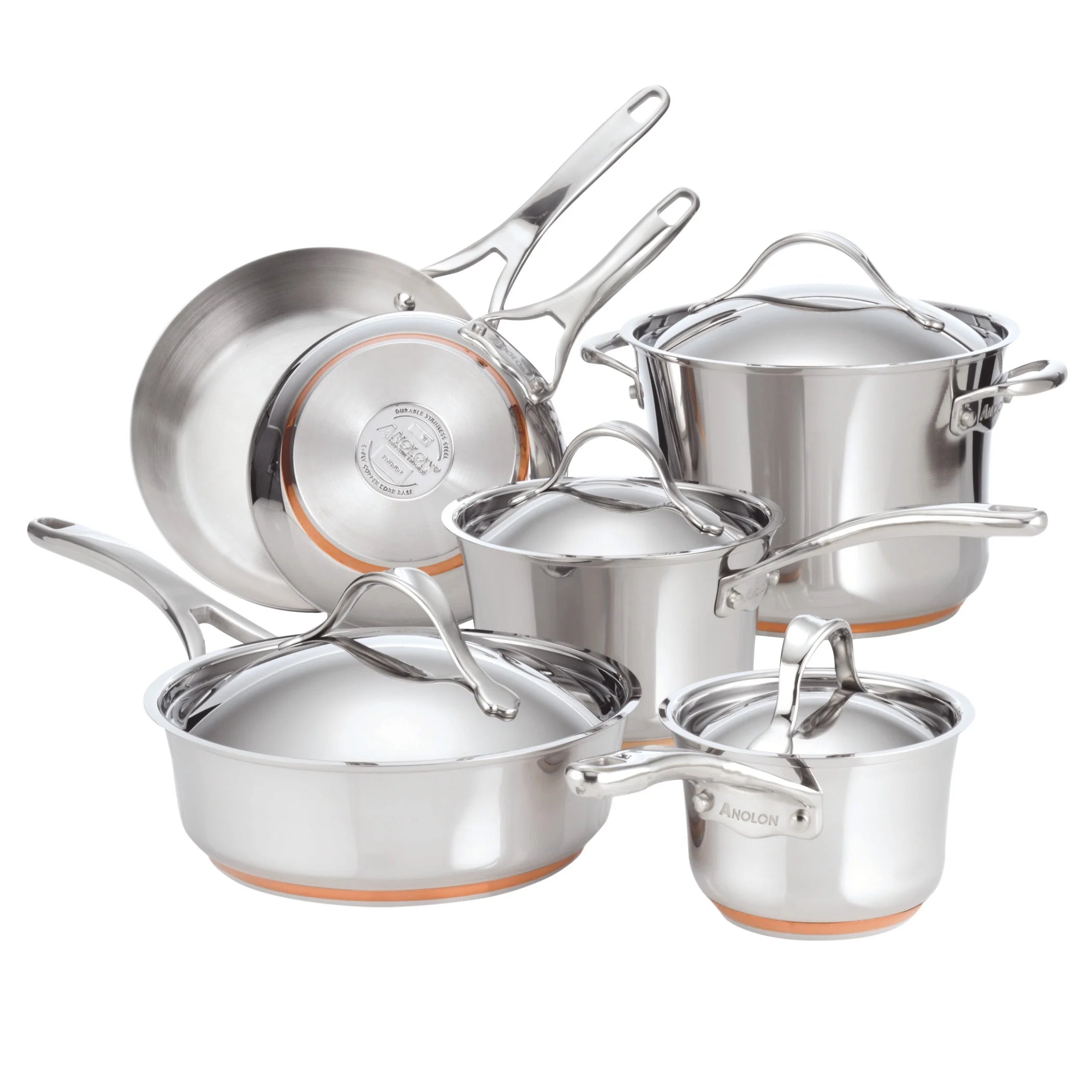 Anolon Nouvelle Copper 10-Piece Cookware Set