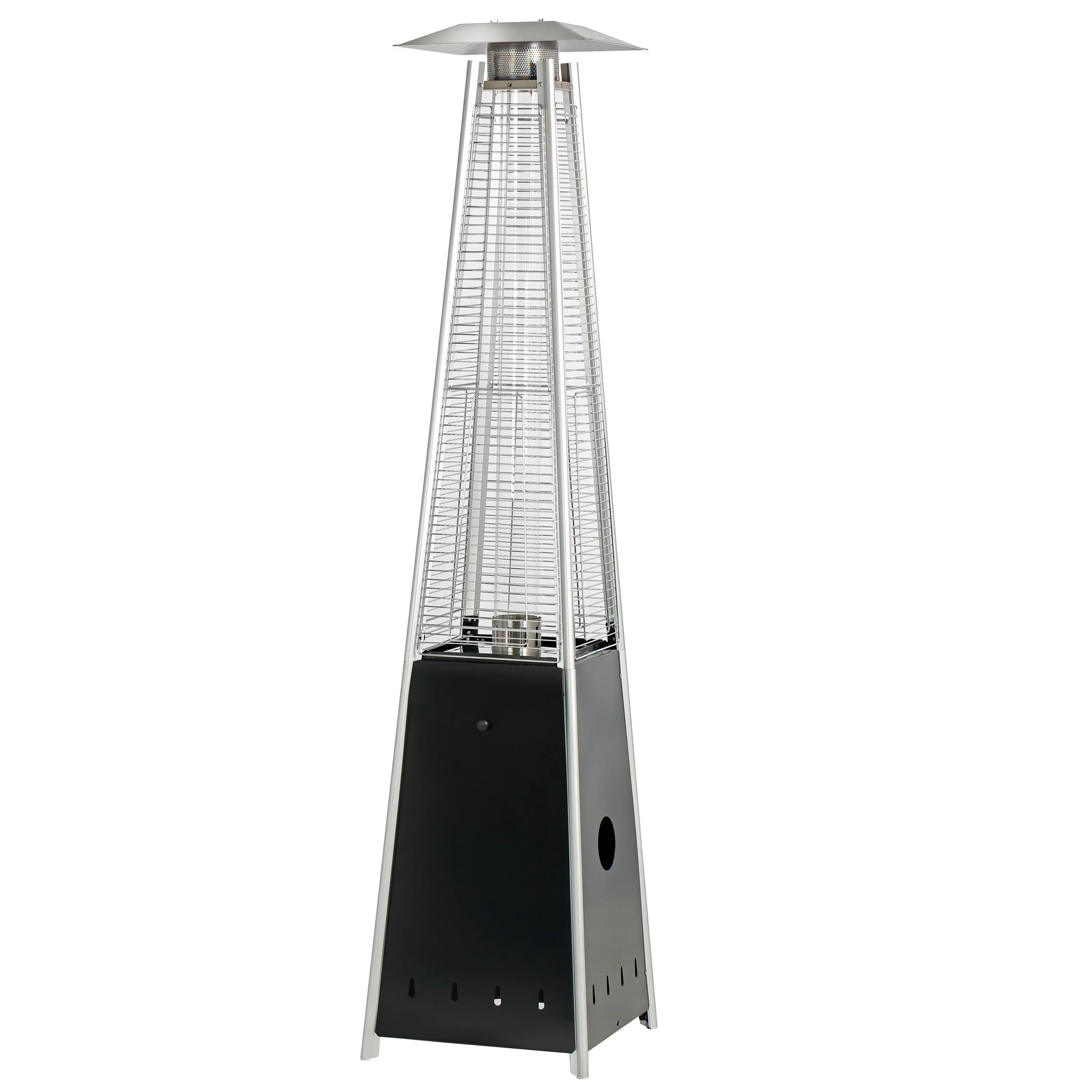 HeatMaxx Pyramid Patio Heater 89.5 in. 40,000 BTU Outdoor Propane Heater, Spiral Flame Patio Heater