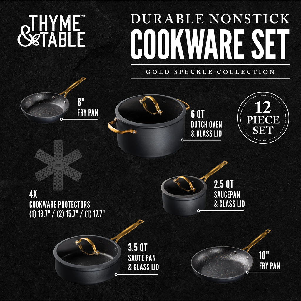 Thyme & Table 12-Piece Non-Stick Cookware Set