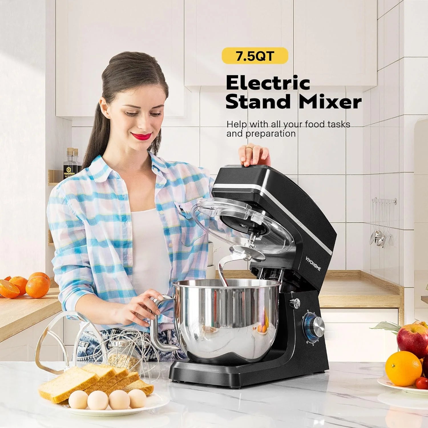 SPECSTAR 7.5 Quart Stand Mixer, Black