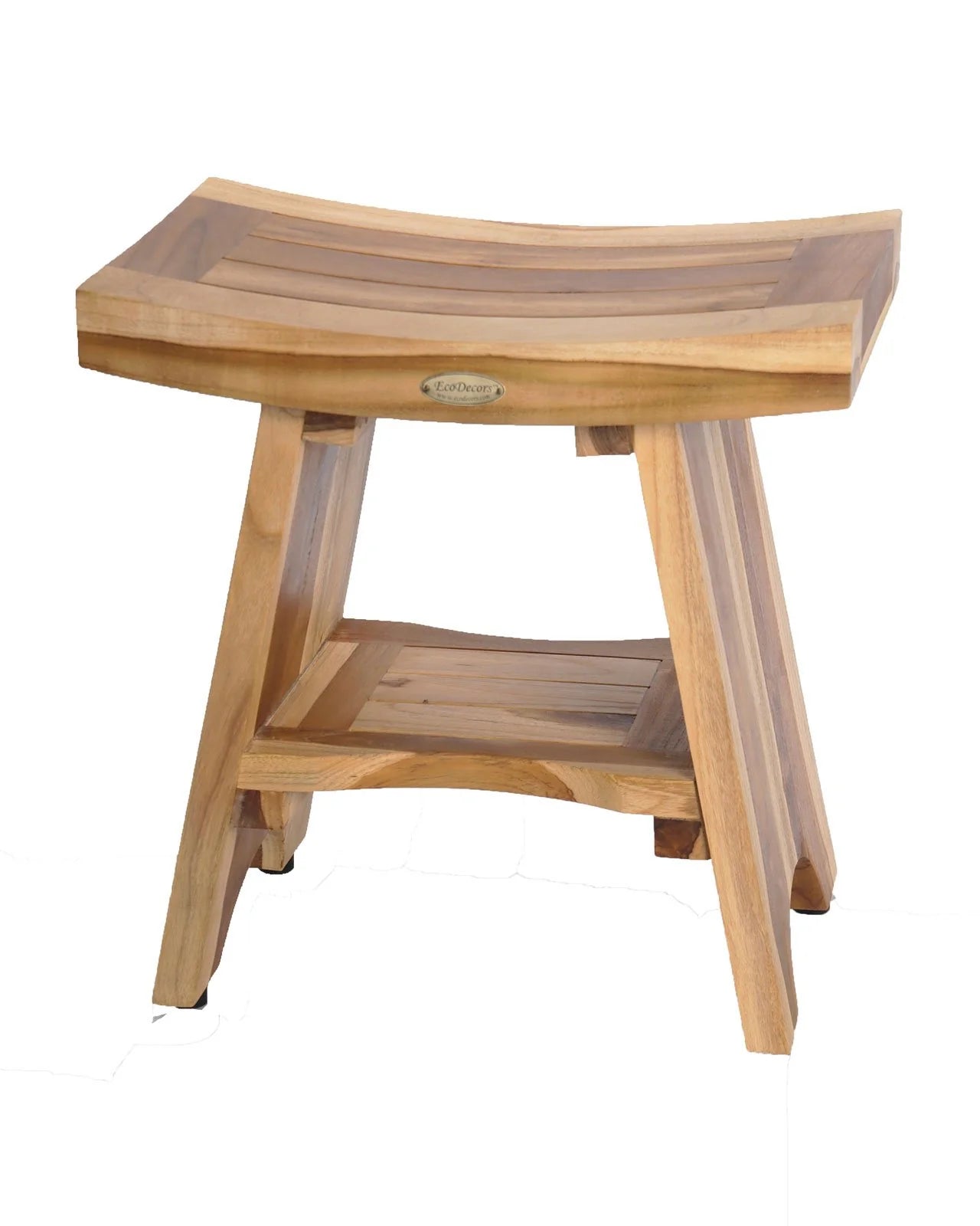 EcoDecors 18-inch Teak Shower Bench