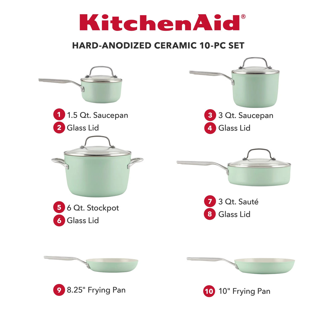 KitchenAid 10-Piece Hard Anodized Cookware Set