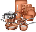 Gotham Steel 15-Piece Hammered Cookware Set