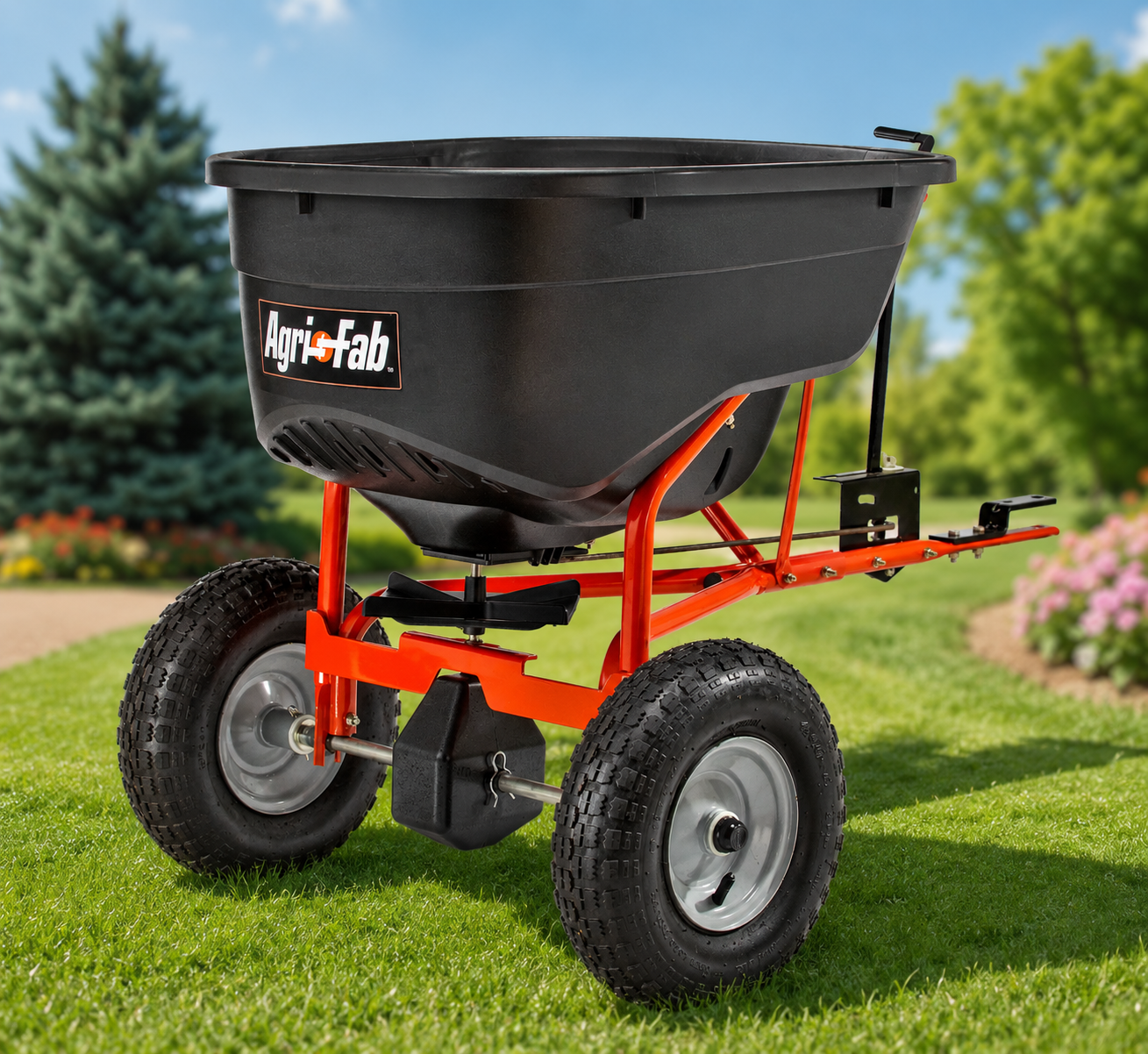Agri-Fab 130 lb Tow Behind Broadcast Spreader