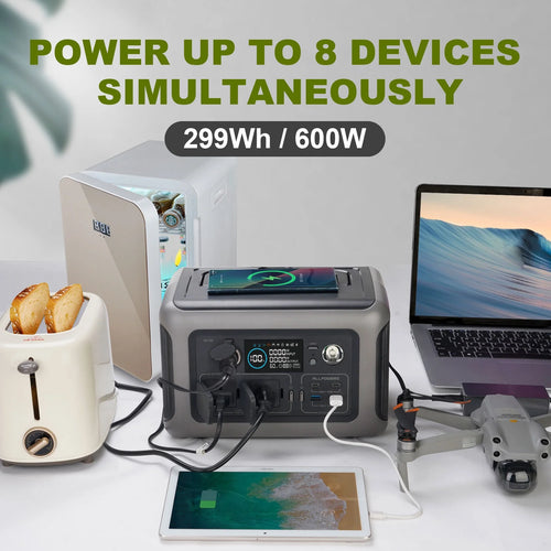 ALLPOWERS R600 600W Portable Power Station, 299Wh LiFePO4