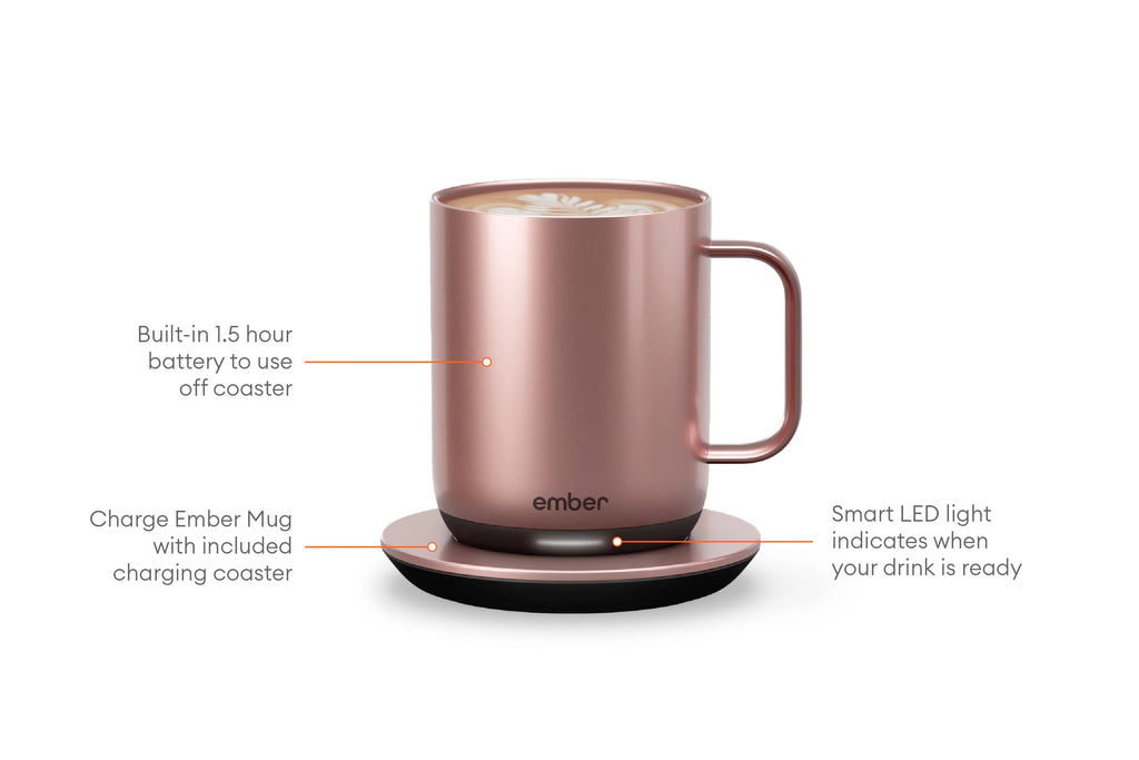 Ember Smart Mug 2, 10 oz., Rose Gold